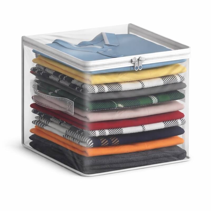 Sorbus Clear Storage Bag - Foldable Large Plastic Bags with Zipper & Carry Handles