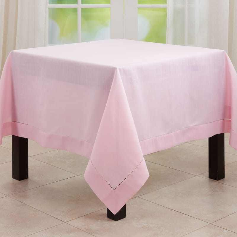 Tablecloth With Hemstitched Border Design - 84"x84"
