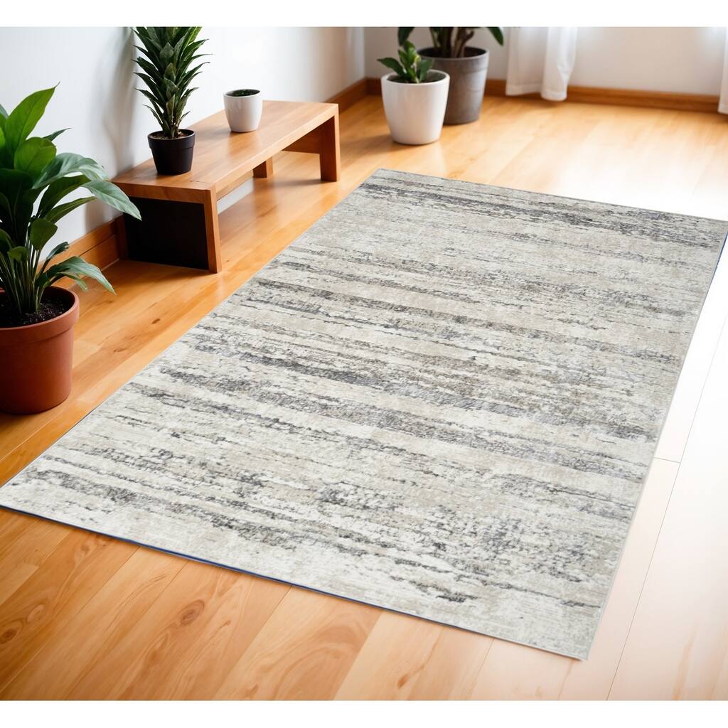 Coge Abstract Modern Non Skid Stain Resistant Area Rug By HomeRoots - 71' X '47' X '0.39