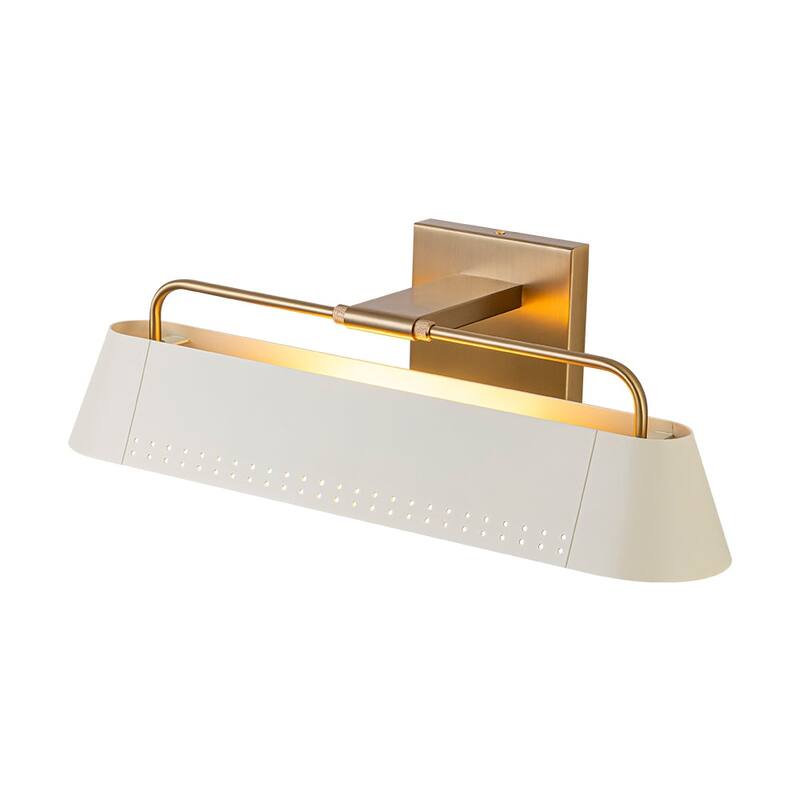 Scandinavian Artful Ivory Iron Shade Picture Light Vanity Lamp - 18.5 inches