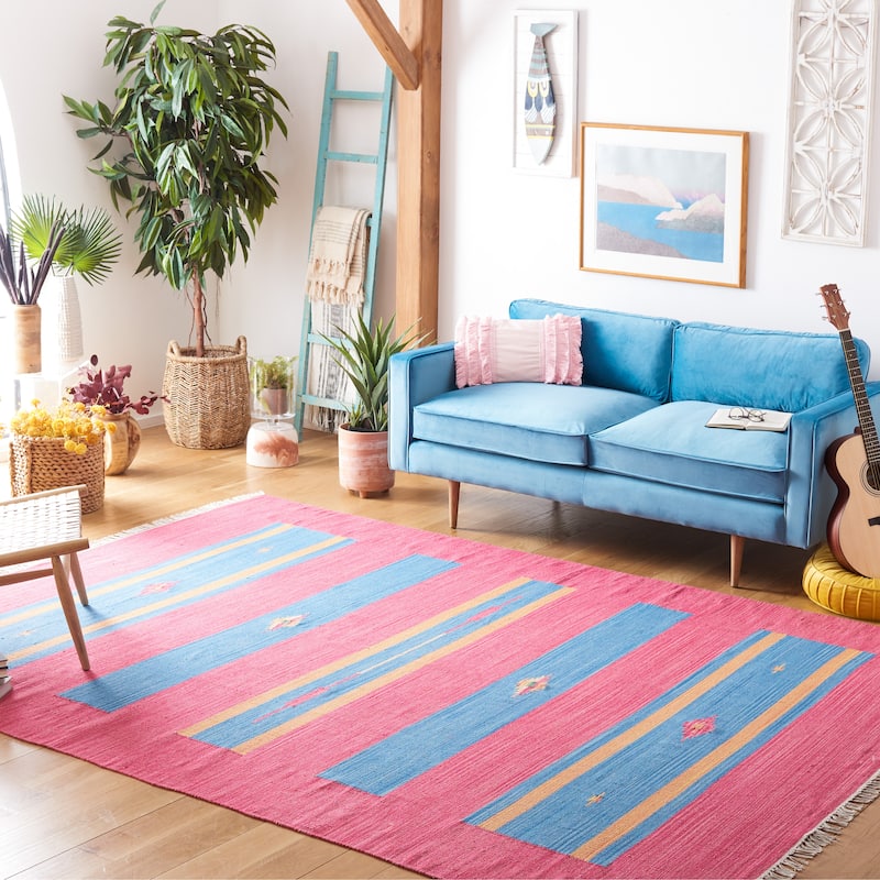 SAFAVIEH Handmade Flatweave Montauk Adyson Boho Cotton Rug