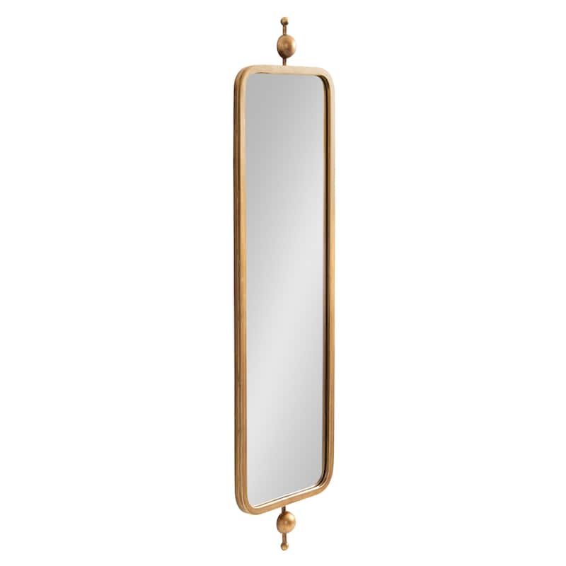 Kate and Laurel Kasota Slim Rectangle Mirror Metal - 9x36 - Gold