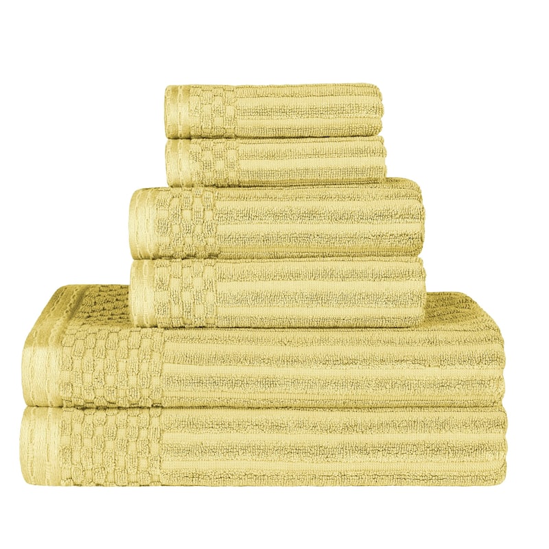 Superior Soho Ribbed Cotton 6-Piece Assorted Towel Set