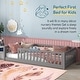 preview thumbnail 26 of 32, Twin Size Floor Bed for Kids with Safety Guardrails and Door and Slats