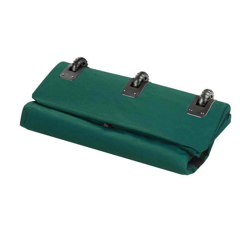 Rolling Christmas Tree Storage Bag- For 12 FT Artificial Trees-Green Canvas Duffel with Wheels by Hastings Home