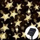 preview thumbnail 1 of 8, Solar Powered Outdoor Star String Light White