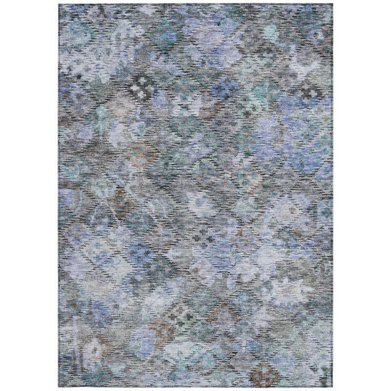 HomeRoots Floral Traditional Rectangle Outdoor Rug