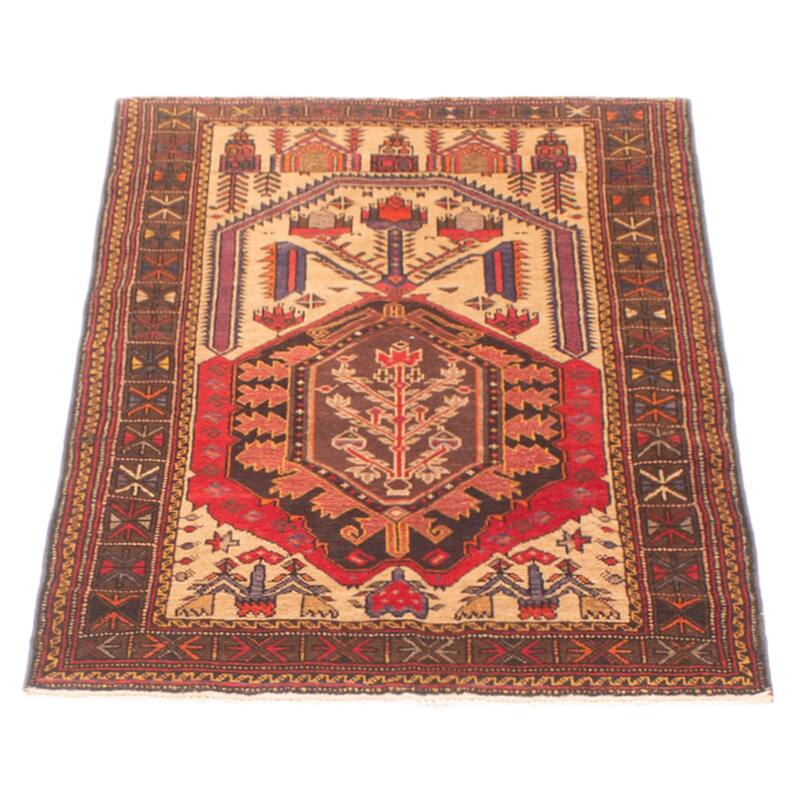 Teimani Tan Rug 2'11" x 4'7" - 2'11 x 4'7