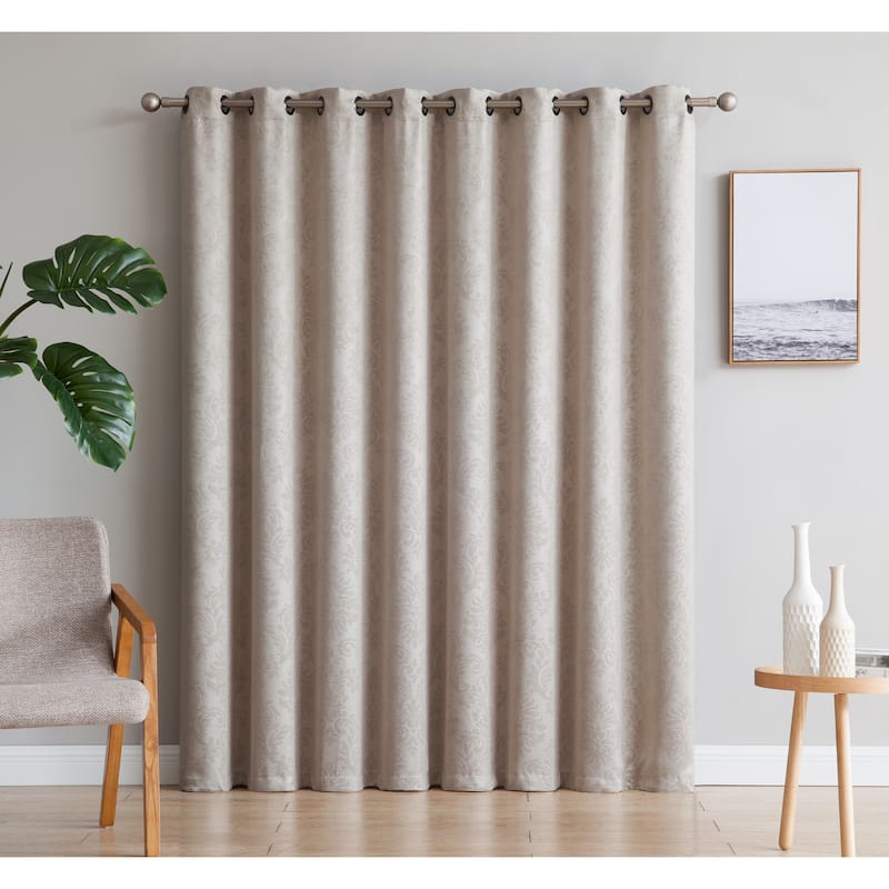 Gracewood Hollow Plakalo Embossed Thermal-weaved Blackout Grommet Drapery Curtains