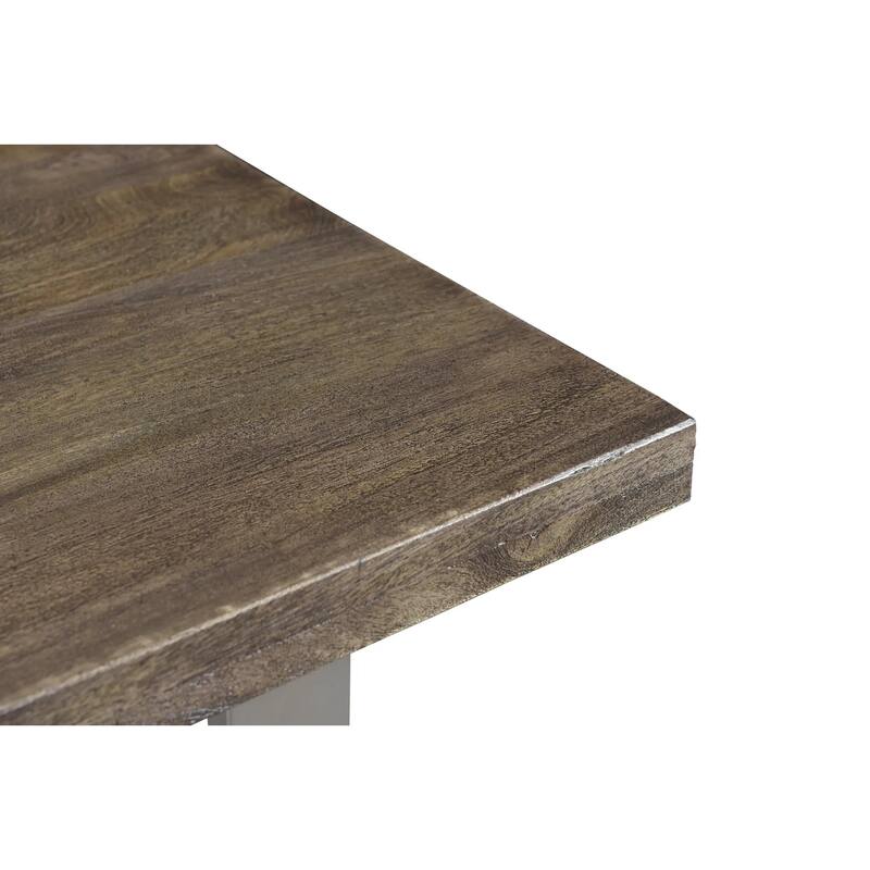 Grey Solid Mango Wood Dining Table - 71"