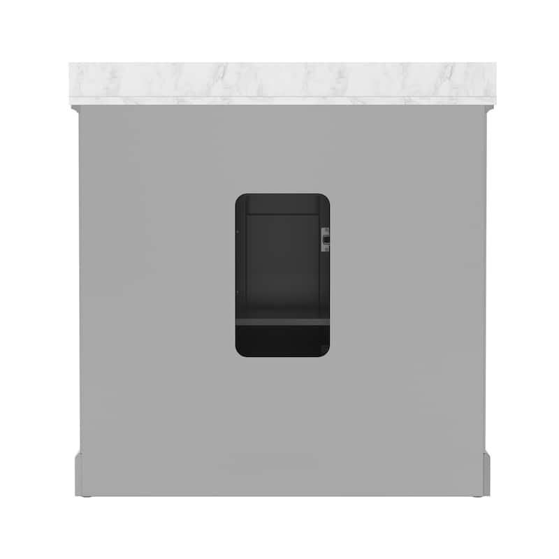 Bathroom Vanity with Marble Top and Sink