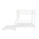 preview thumbnail 42 of 46, 2 In 1 Full XL Over Queen Metal Bunk Bed With Trundle,Save Space