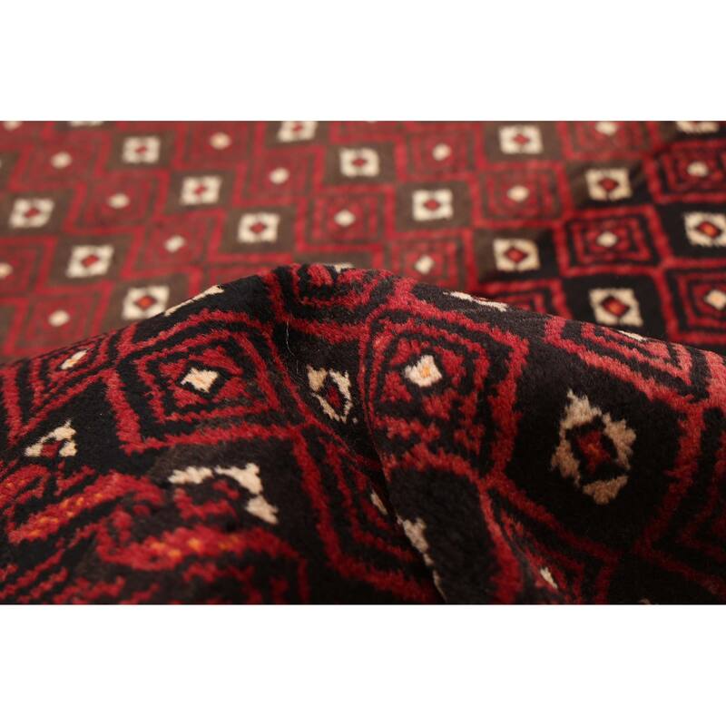 ECARPETGALLERY Hand-knotted Teimani Red Wool Rug - 3'1 x 5'2