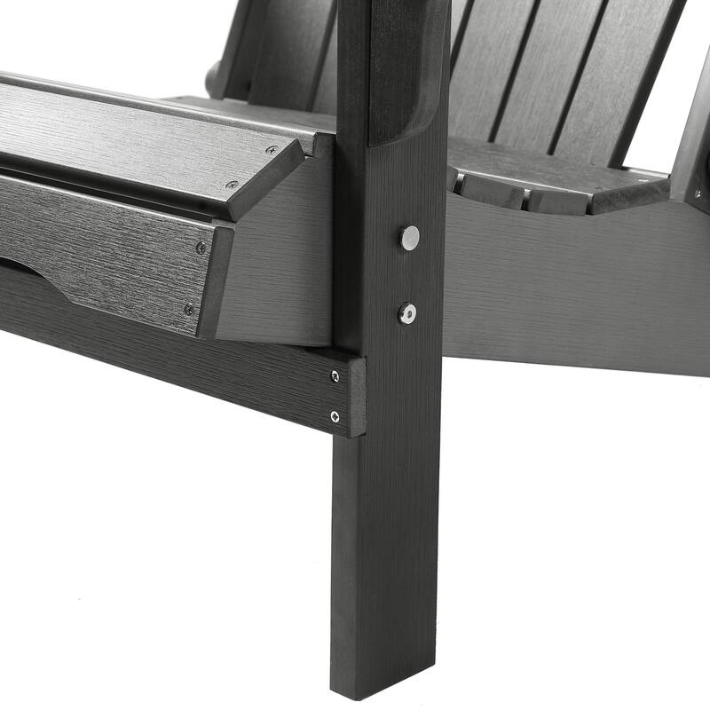 Haven Folding Poly Resin Plastic Adirondack Chair