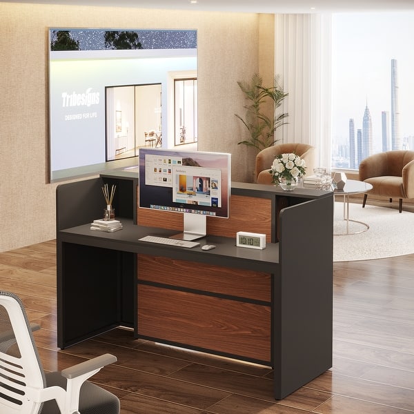 Reception Counter Desk, Front Counter Desk With Lockable