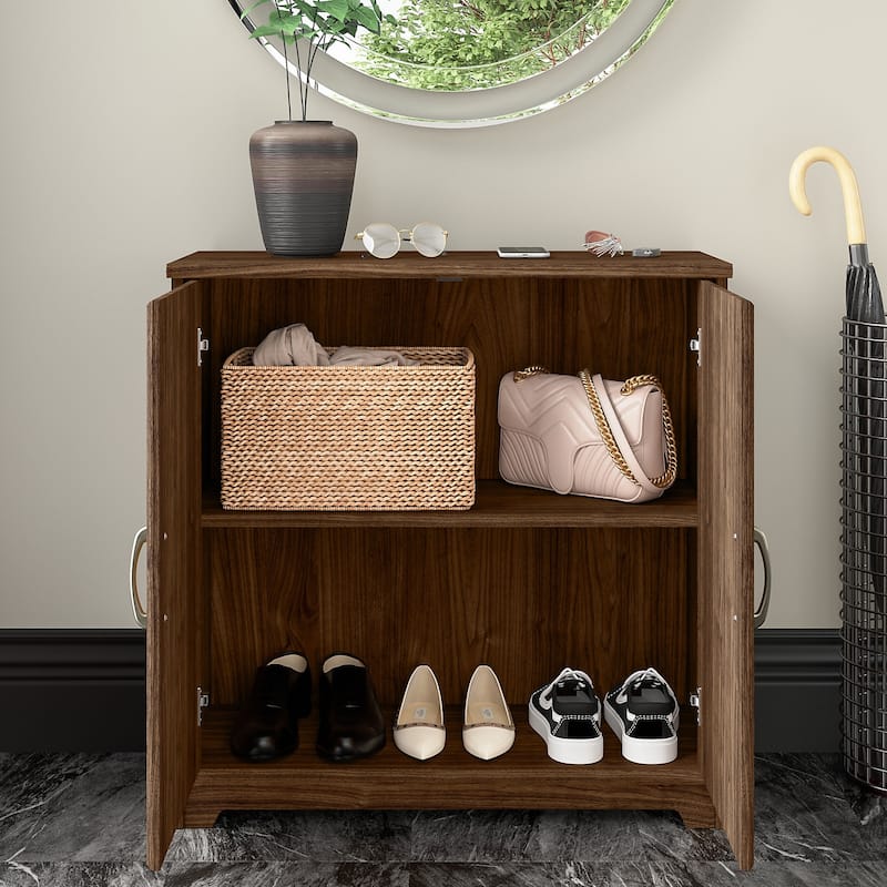 Cabot Small Entryway Cabinet with Doors by Bush Furniture