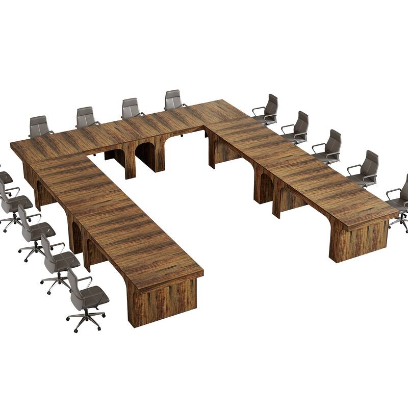 Large Executive Conference Table, Office Meeting Table, Boardroom Computer Writing Desk Workstation Accent Table
