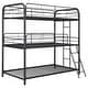 preview thumbnail 2 of 4, Garner Gunmetal Metal Frame Triple Bunk Bed with Ladder