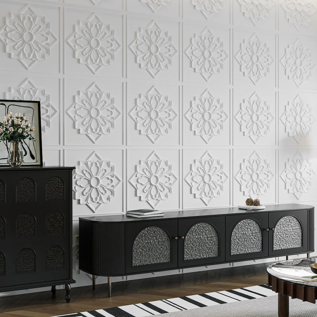 Art3d 3D PVC Wall Panels Ceiling Tiles 24"x24" Vintage Design