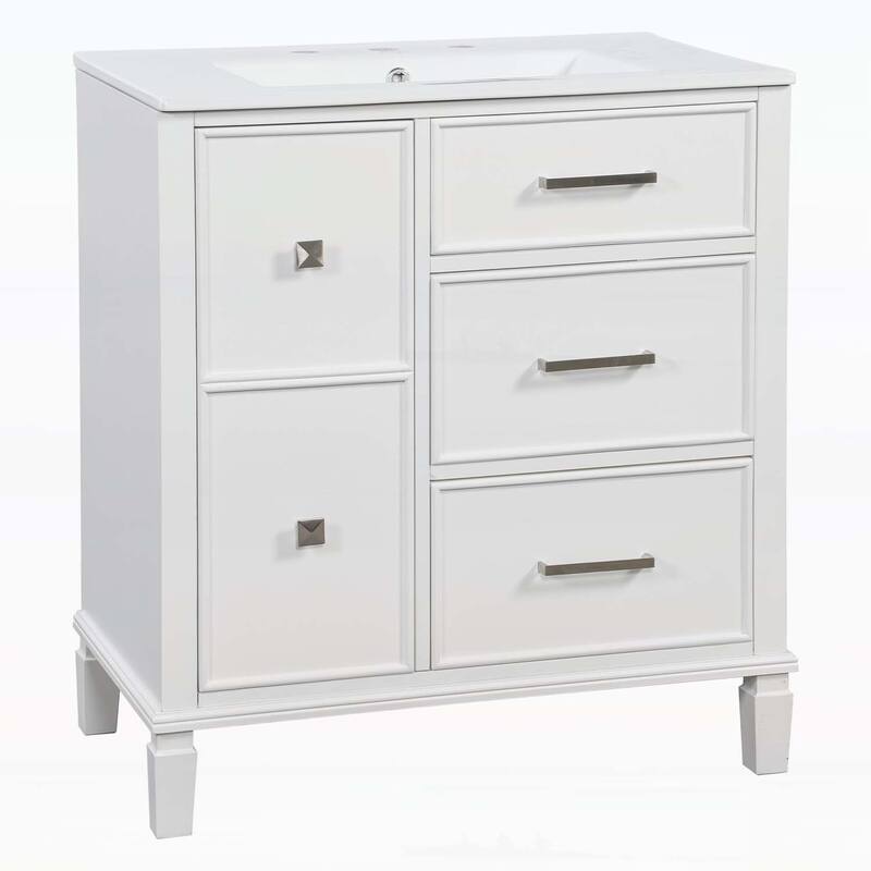 Modern Design Bathroom Storage Cabinet with Ceramic Sink Combo