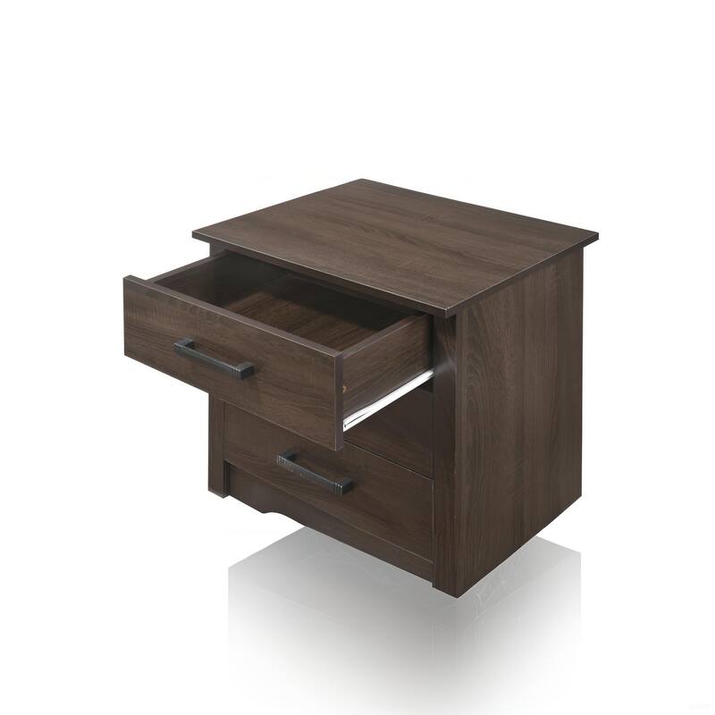 Compact Modern Nightstand with Wenge Finish