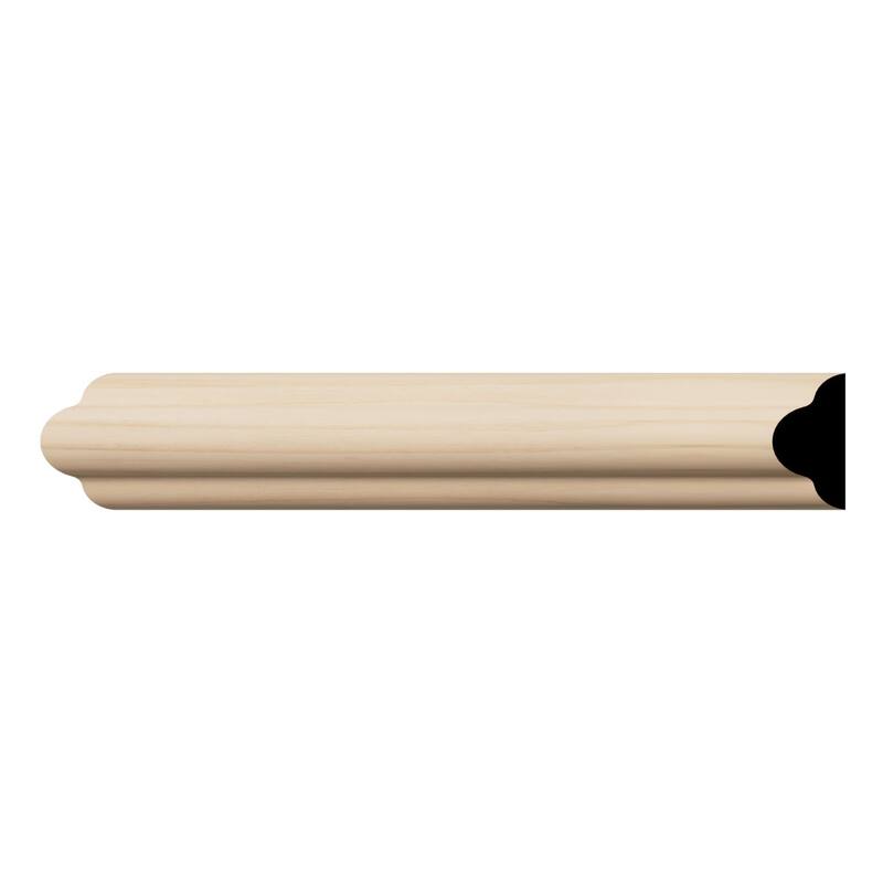 WM1215: 9/16-in x 1-1/4-in x 96-in Americraft Solid Hardwood Stain Grade Joint Moulding - Alder