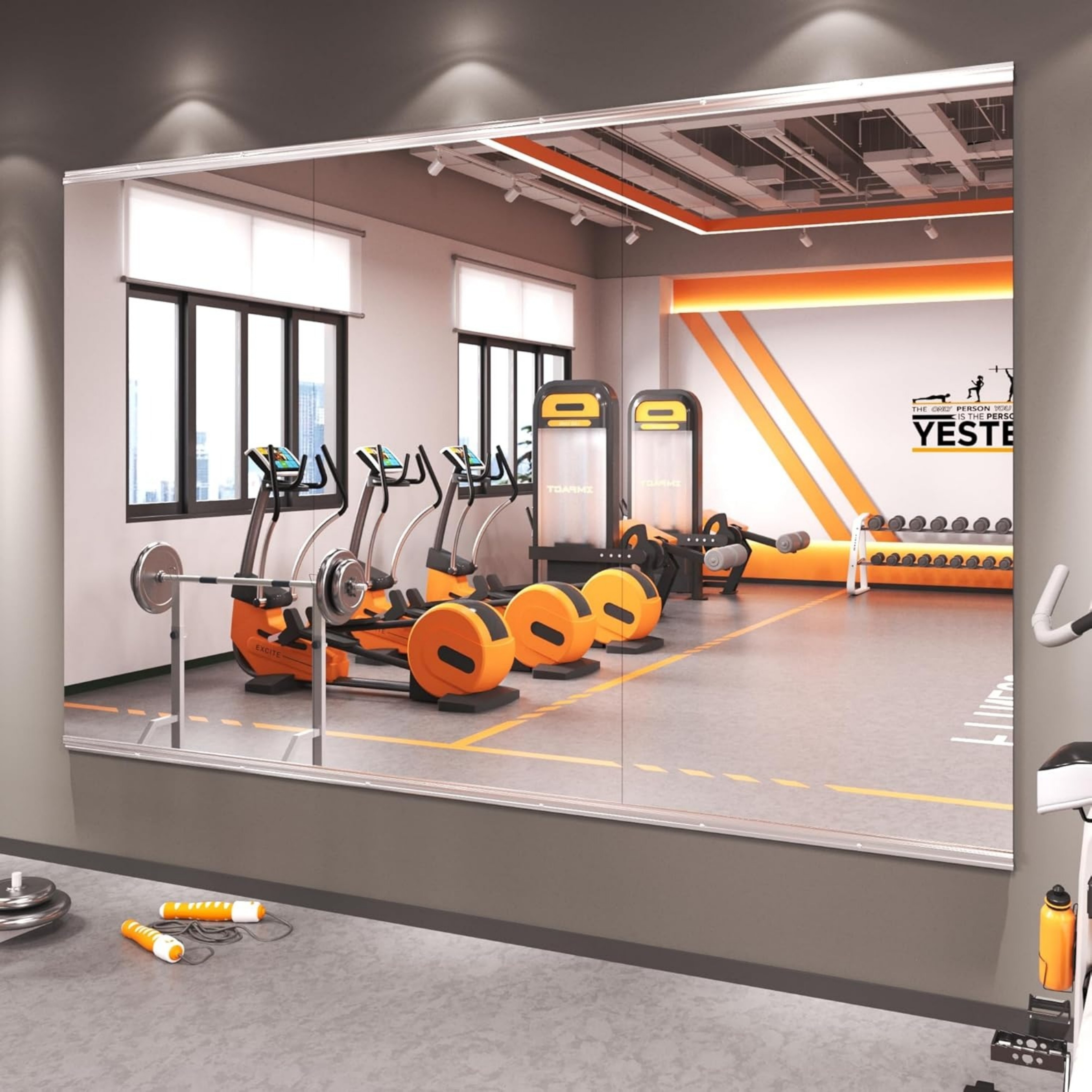 Large Full-Length Mirror for Home Gym Yoga and Dance Studio