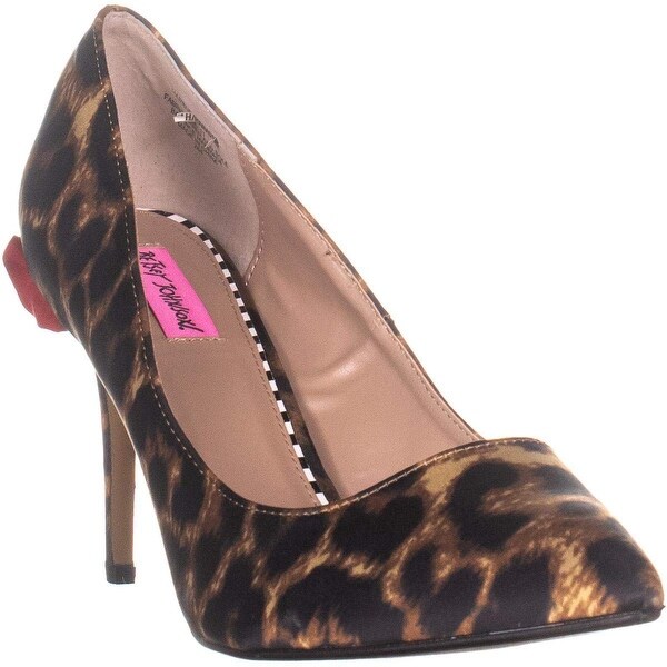 betsey johnson leopard pumps
