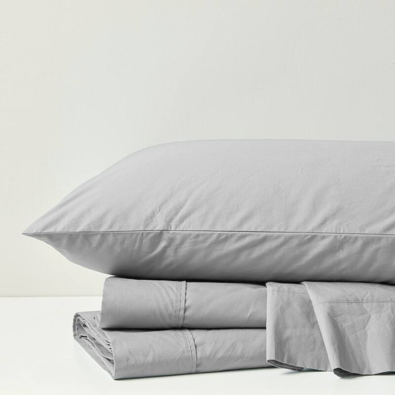 Madison Park 200 Thread Count Relaxed Cotton Percale Sheet Set