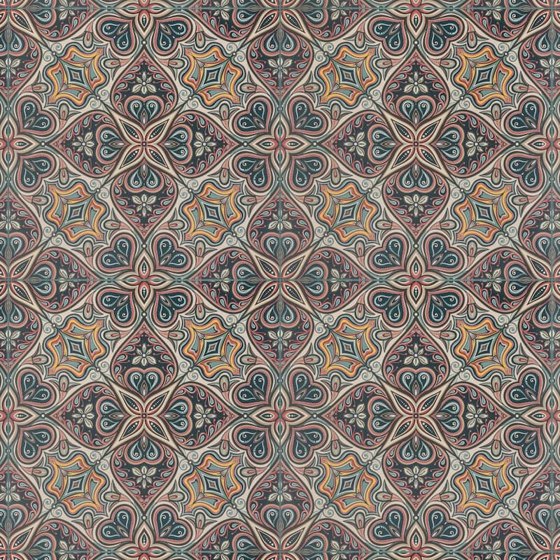 Merola Tile Imagine Tapestry Mandala 19-3/8" x 19-3/8" Porcelain Floor and Wall Tile