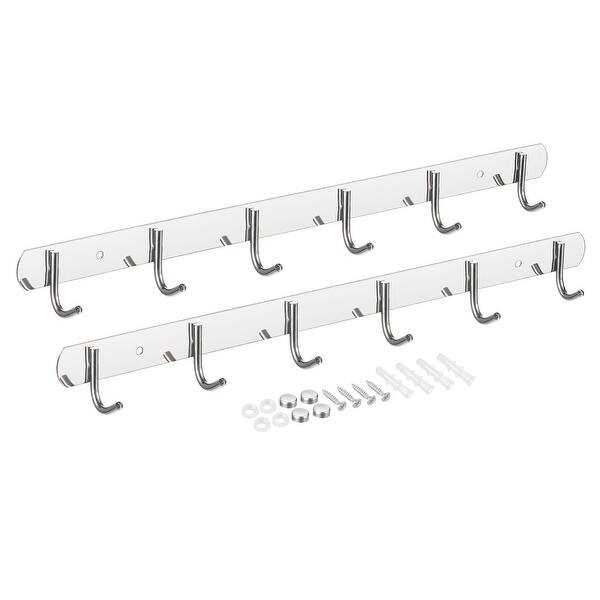 Coat Hook Rack, 201 Stainless Steel Wall Mounted Wall Hangers 2Pcs