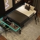preview thumbnail 3 of 11, Gaming Mid Loft Bed with Desk, LED, Full, Black