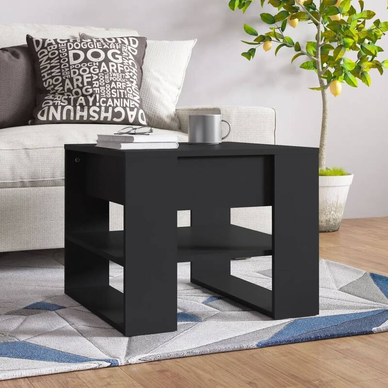 vidaXL Coffee Table End Table Sofa Table Living Room Furniture Engineered Wood - 21.9" x 21.7" x 17.7"