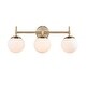 preview thumbnail 18 of 18, 3 Light Bathroom Vanity Light in Multiple Finishes with Opal Glass Shades