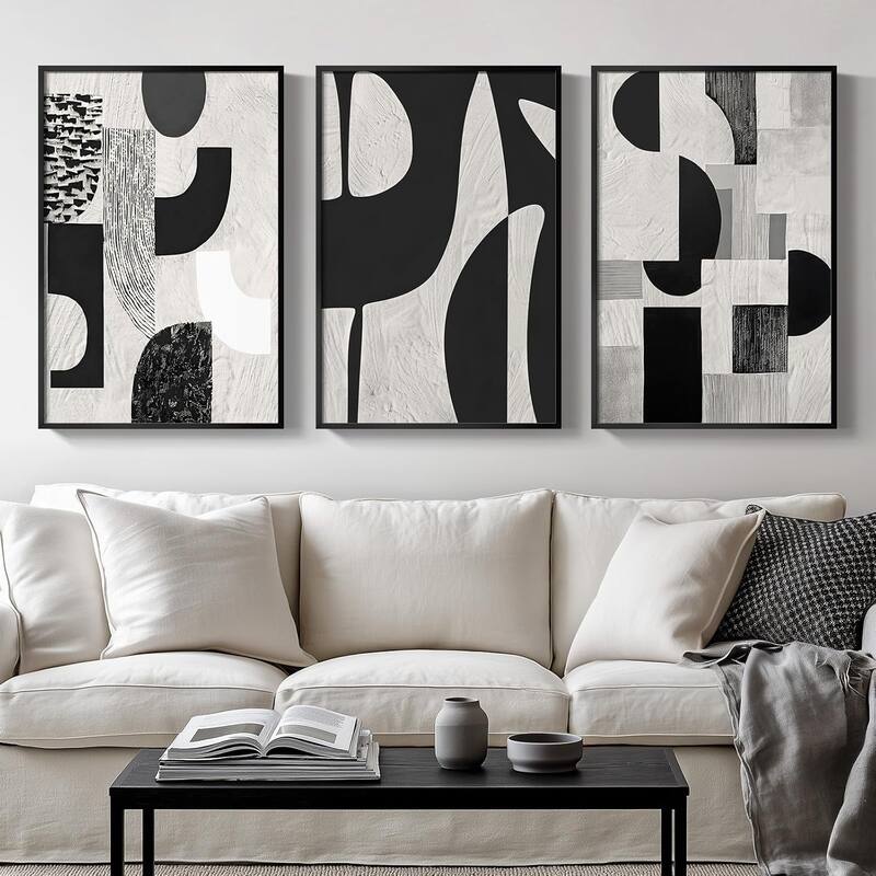Modern Minimalist Geometric Canvas Art Work Prints Painting Decoration - 16 x 24