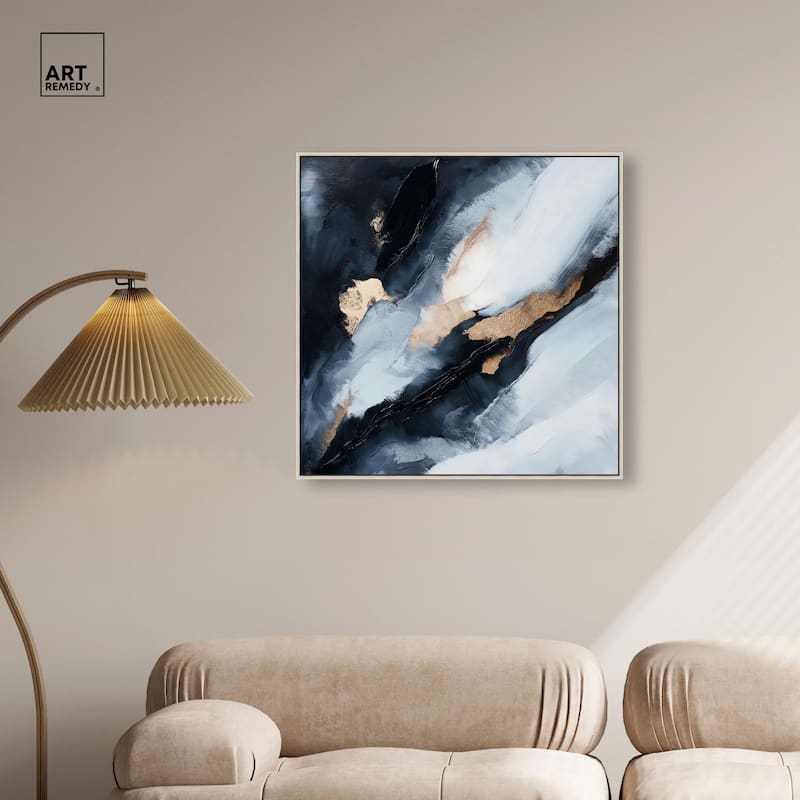 Golden Spark I Canvas by Art Remedy