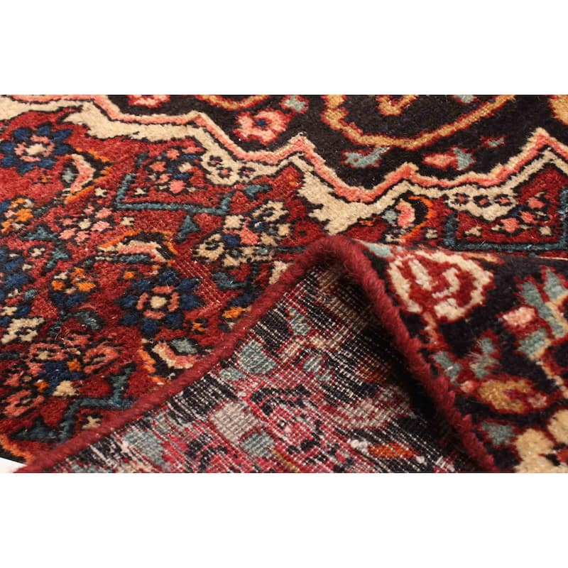 ECARPETGALLERY Hand-knotted Anatolian Vintage Dark Red Wool Rug - 4'0 x 6'8