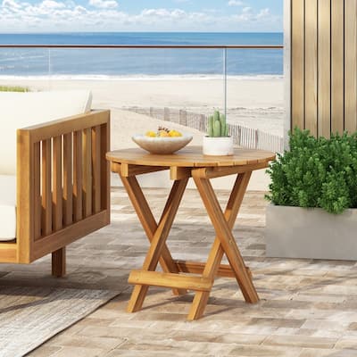 Foldable Outdoor Side Table - Adjustable Features‌ - 17.75in. W X17.75in.DX15.000in. H