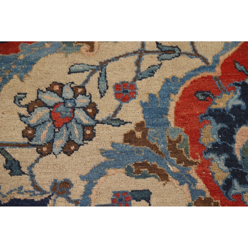 Medallion Tabriz Oriental Vintage Area Rug Hand-Knotted Wool Carpet - 6'7"x 9'7"