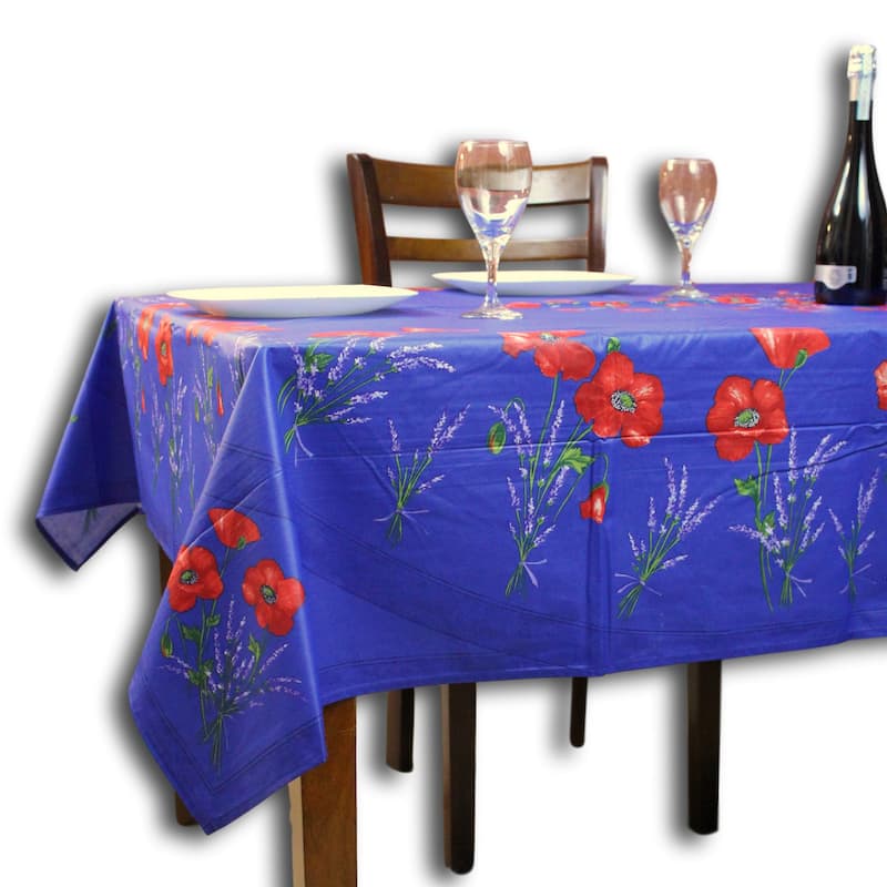 Wipeable Spill Resistant Provencal Cotton Cannes Collection Tablecloth