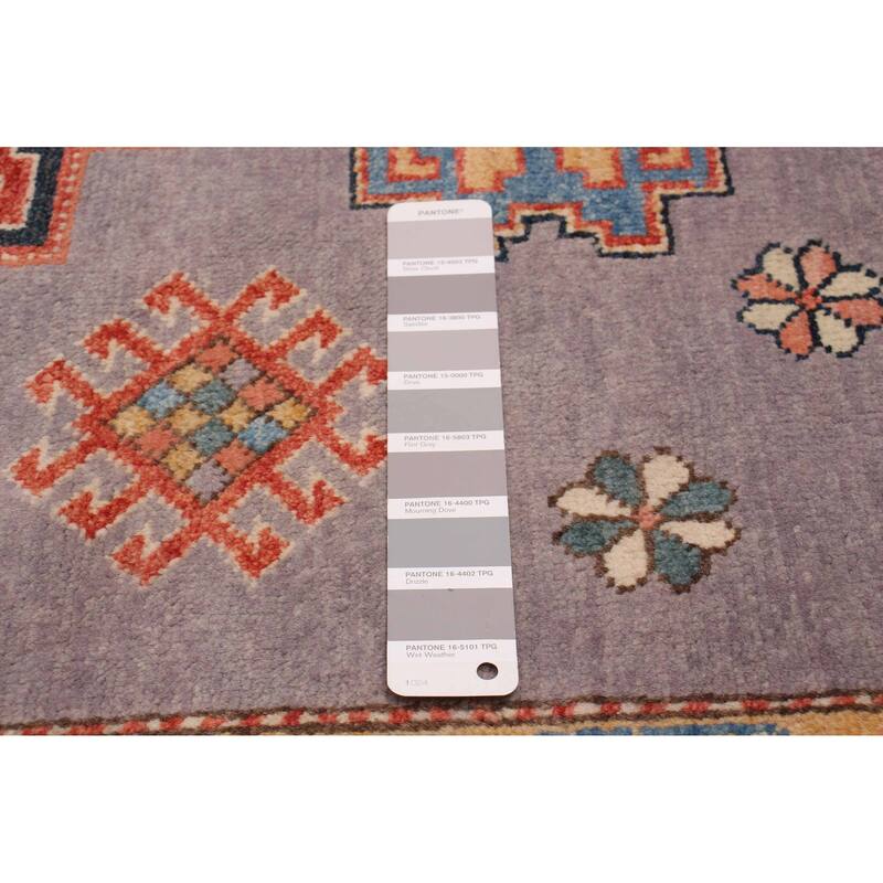 ECARPETGALLERY Hand-knotted Uzbek Ghazni Grey Wool Rug - 4'0 x 5'10