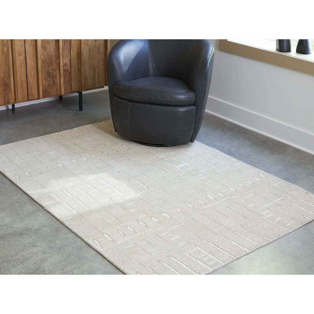 Signature Design by Ashley Wolbert Beige 5' x 7' Area Rug - 60" W x 83" D x 0.4" H