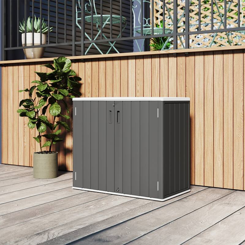 45-880 Gal. Outdoor Resin Deck Box Storage Shed for Garden,Patios,Backyards,Tools