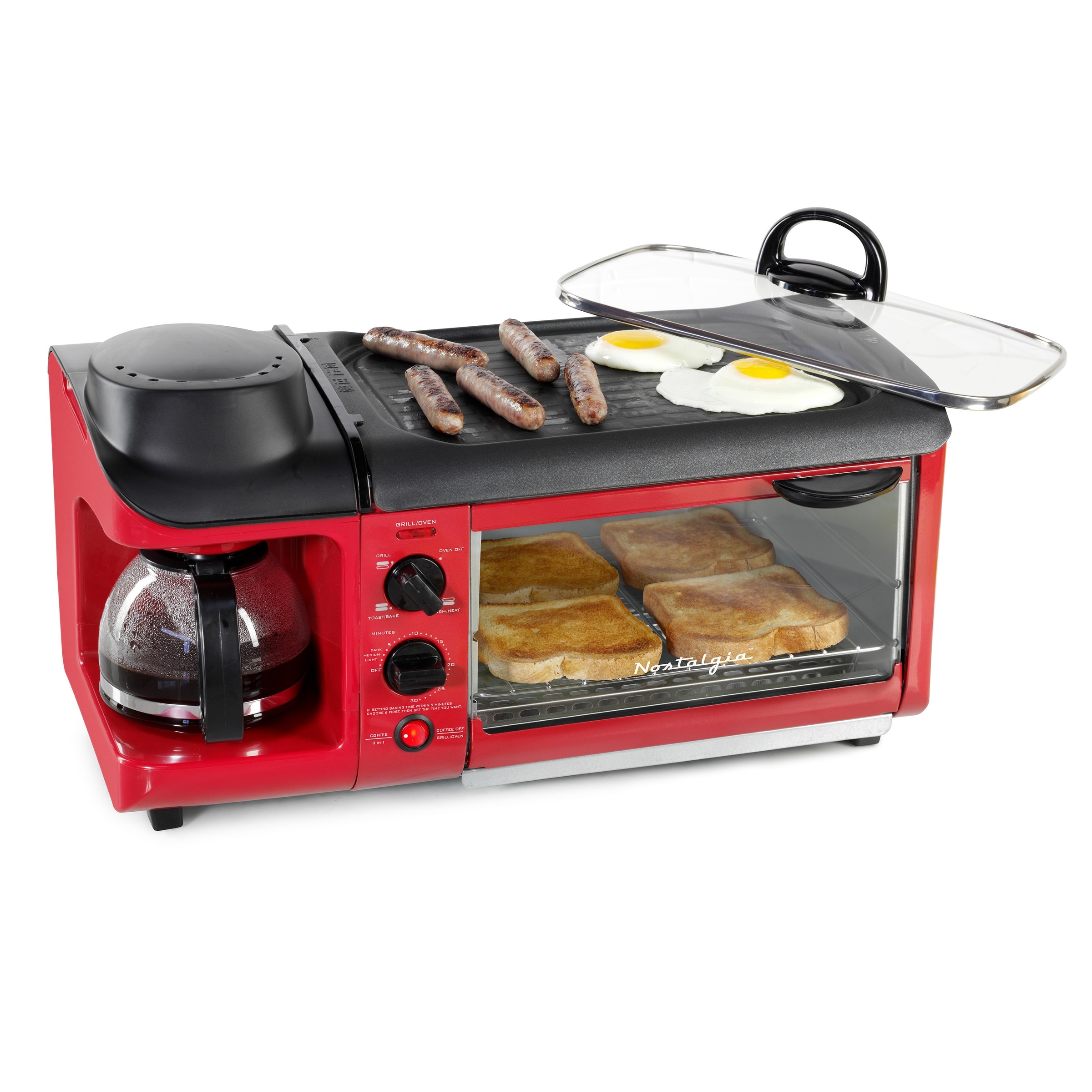 Nostalgia Pop Up Hot Dog Toaster Blue