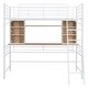 preview thumbnail 37 of 41, Twin Metal Loft Bed with Desk and Storage Shelves, Ideal for Small Spaces