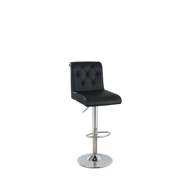 Adjustable Bar Stools Set of 2, Faux Leather Counter Height Chairs with Back, Kitchen Island Stools with Footrest