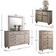 preview thumbnail 11 of 9, Roundhill Furniture Imerland Contemporary White Wash Finish 5-Piece Bedroom Set, Queen