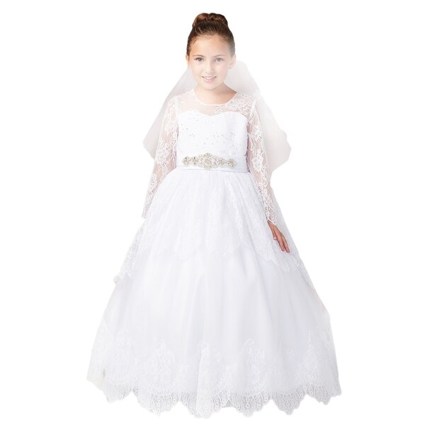 white long gown for kids