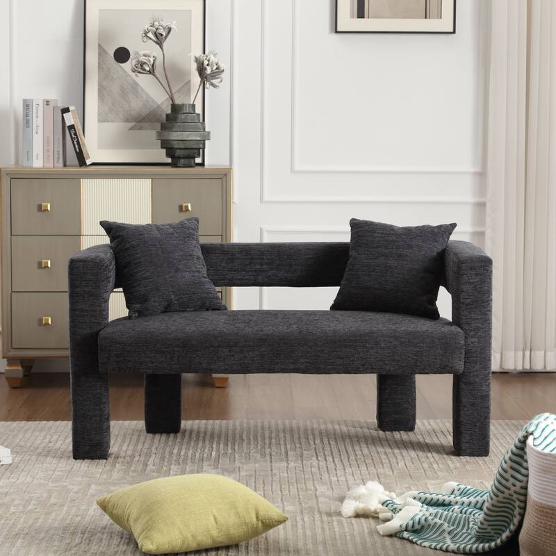 Modern Chenille Loveseat Sofa