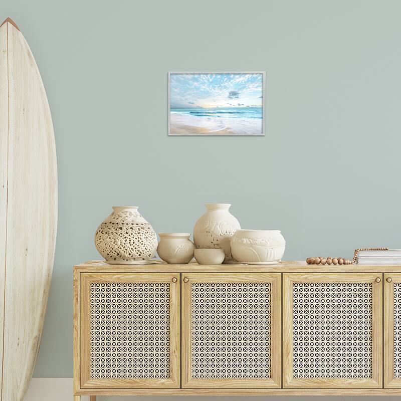 Stupell Sun Bleached Ocean Shore Framed Giclee Art Design By Danita Delimont